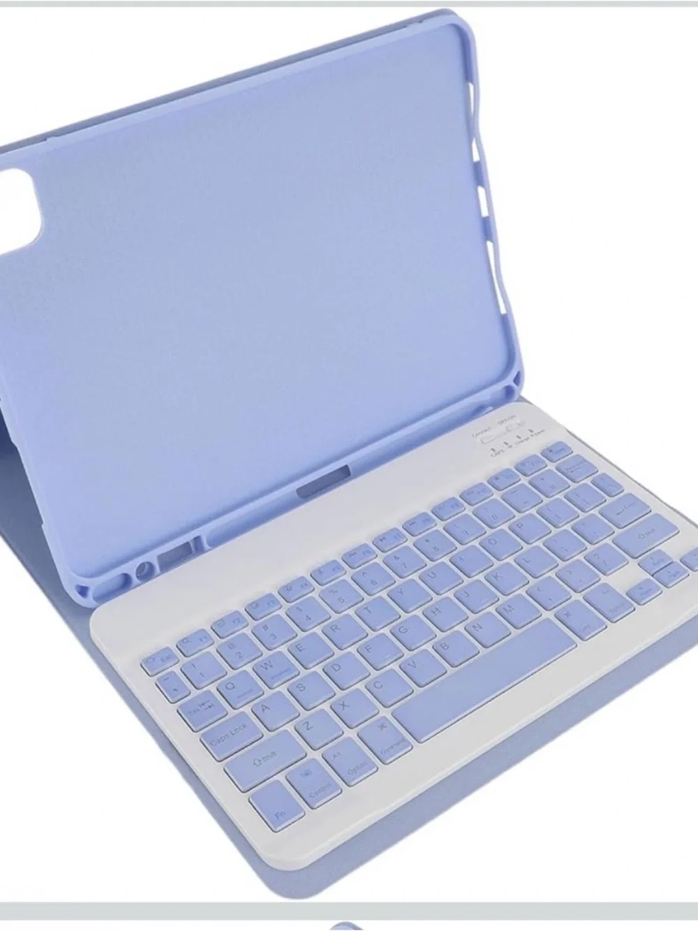 Light Purple Tablet Keyboard Case with Built-In Keys